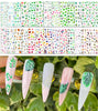 24 Sheets Flowers Nail Stickers for Women DIY Self Adhesive 3D Art Nail Decals for Women Nail Art Decor Including 1400+pcs Flowers