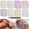 32 Sheets Letter Nail Sticker for Women 8 Colors Holographic Old English Nail Decals for Women Holographic Word Nail Art Decor Include Tweezers