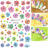 Dried Flowers Nail Stickers for Women Mixed 24 Sheets DIY Self Adhesive 3D Art Nail Decals for Women Nail Art Decor Including 1400+pcs Flowers