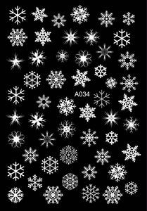 24 Sheets Winter Christmas Nail Stickers for Women White 3D DIY Art Nail Decals for Women Nail Art Decor Include Snowflake Snowman