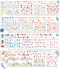 48 Sheets Flower Nail Stickers for Women 3D DIY Art Nail Decals for Women Nail Art Decor Nail Water Transfer Decals