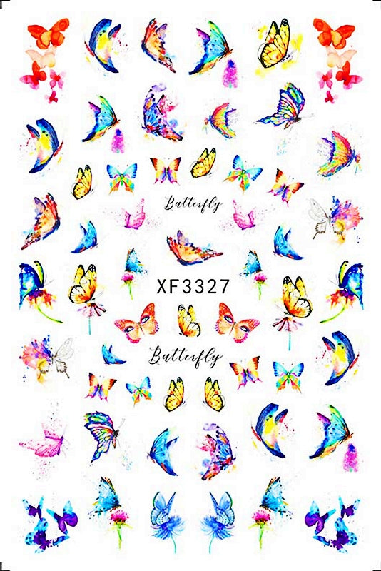 Butterfly Nail Stickers for Women 12 Sheets Nail Art Decor Self Adhesive 3D Art Butterfly Nail Decals for Women Include Tweezers